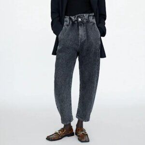 Black Paperbag Boyfriend Jeans size 2